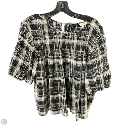 Blouse Short Sleeve By Pilcro In Black, Size: L