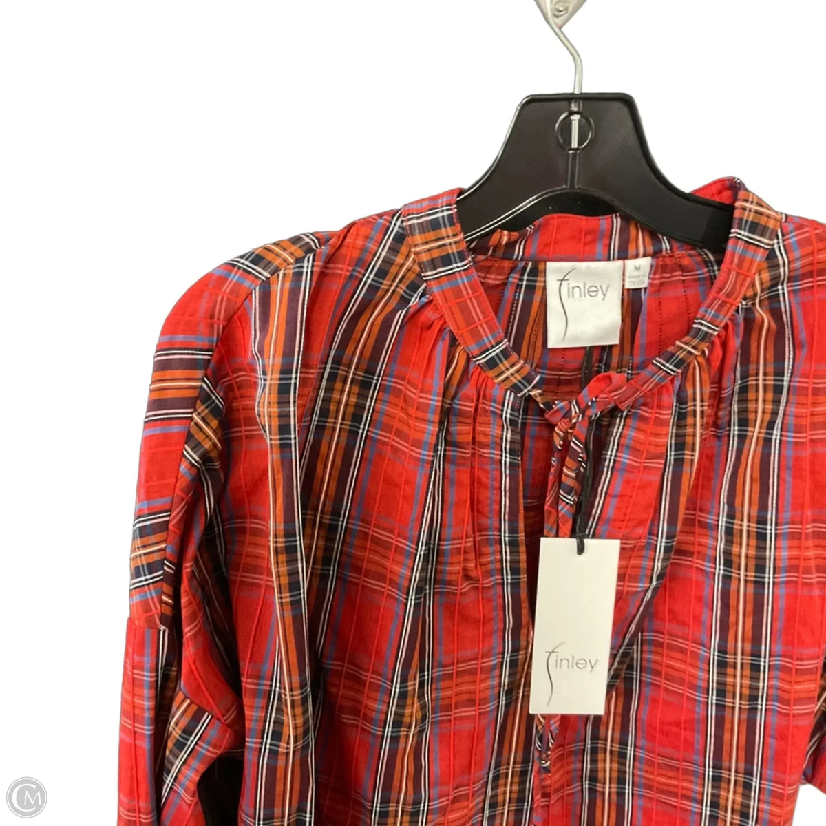 Blouse Long Sleeve By Finley In Red, Size: M