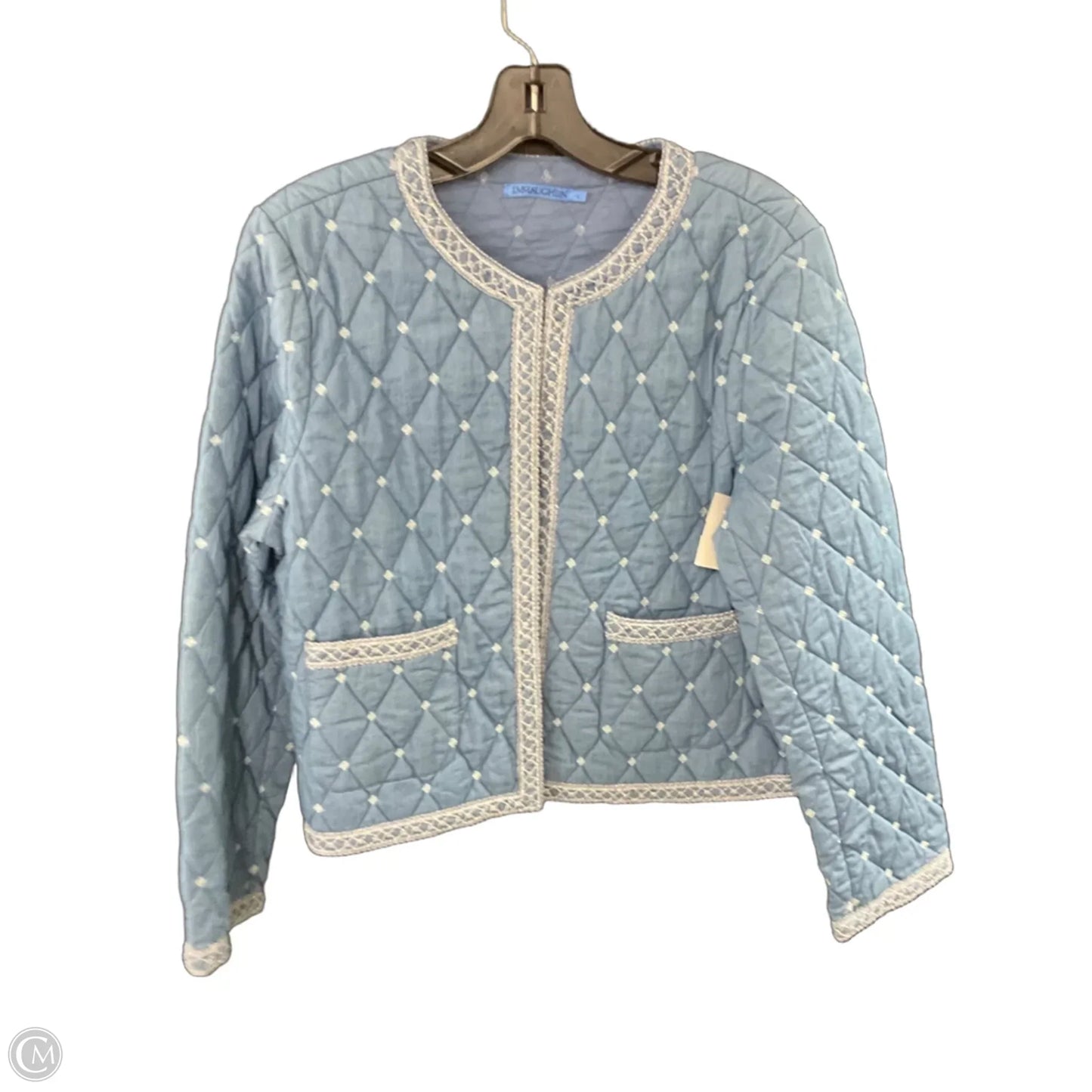 Jacket Puffer & Quilted By J Mclaughlin In Blue, Size: L