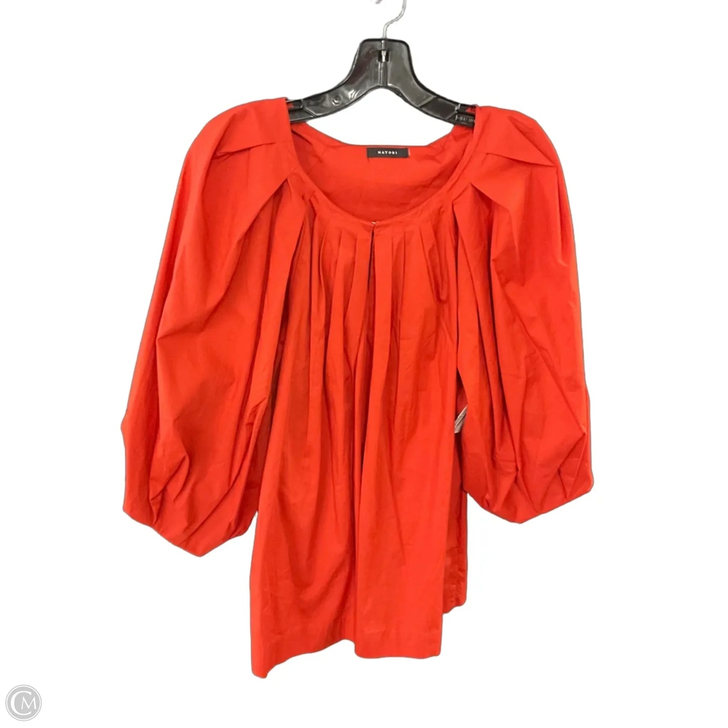 Blouse 3/4 Sleeve By Natori In Rust, Size: L