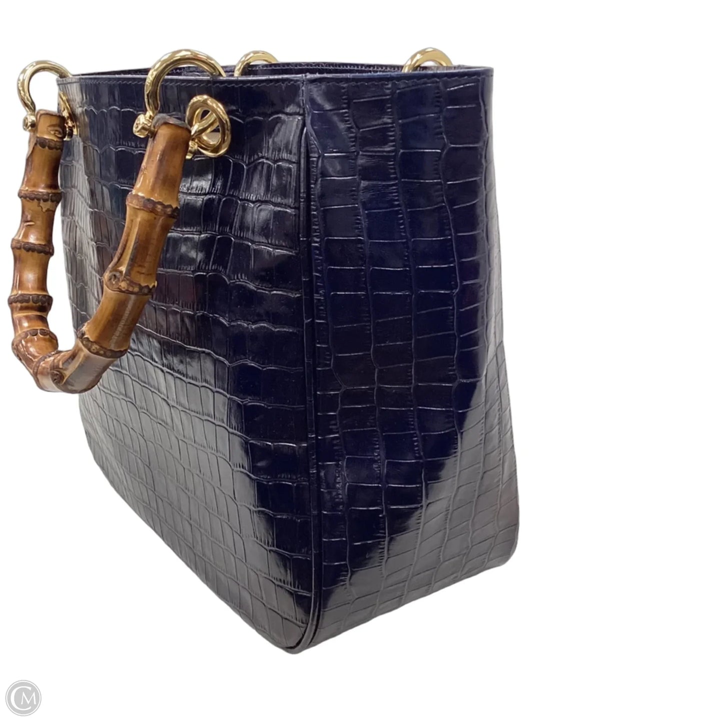 Handbag Leather By Mark & Graham, Size: Medium
