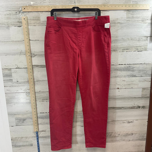 Red Denim Jeans Straight Soft Surroundings, Size L