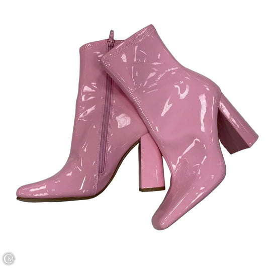 Boots Ankle Heels By Steve Madden In Pink, Size: 7