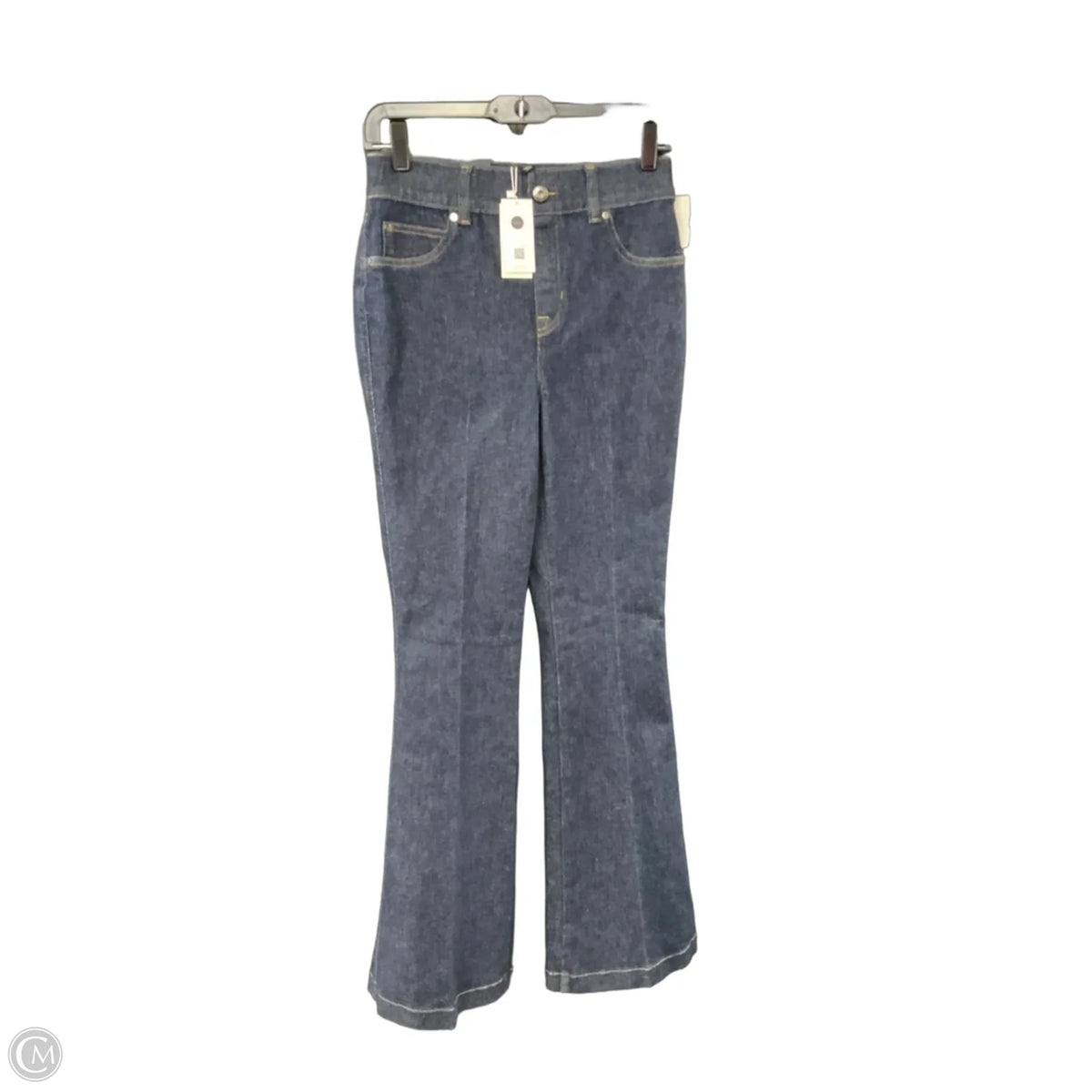 Jeans Flared By Spanx In Blue Denim, Size: Sp