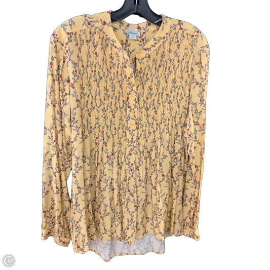 Blouse Long Sleeve By Sundance In Yellow, Size: L