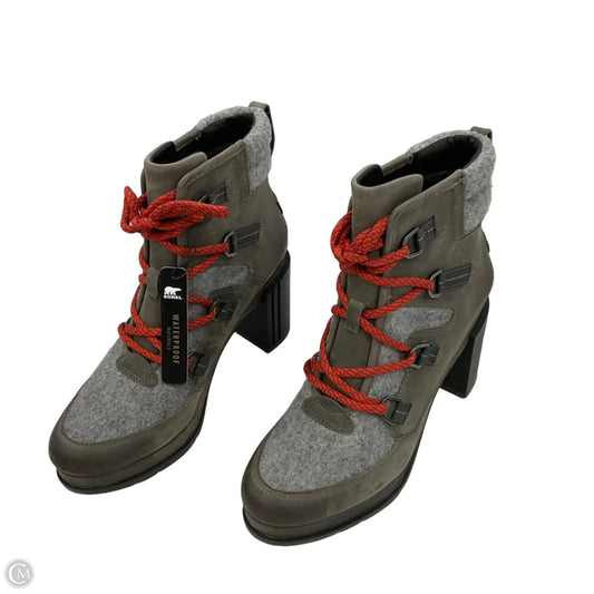 Boots Ankle Heels By Sorel In Grey, Size: 9