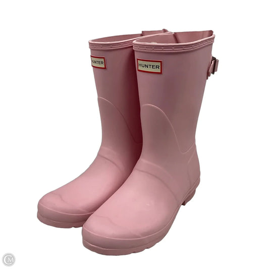 Boots Rain By Hunter In Pink, Size: 9