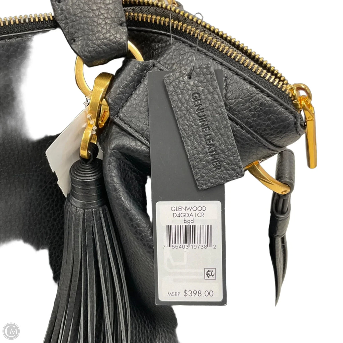 Handbag Leather By Donna Karan, Size: Large