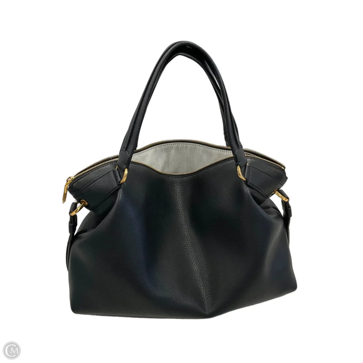 Handbag Leather By Donna Karan, Size: Large