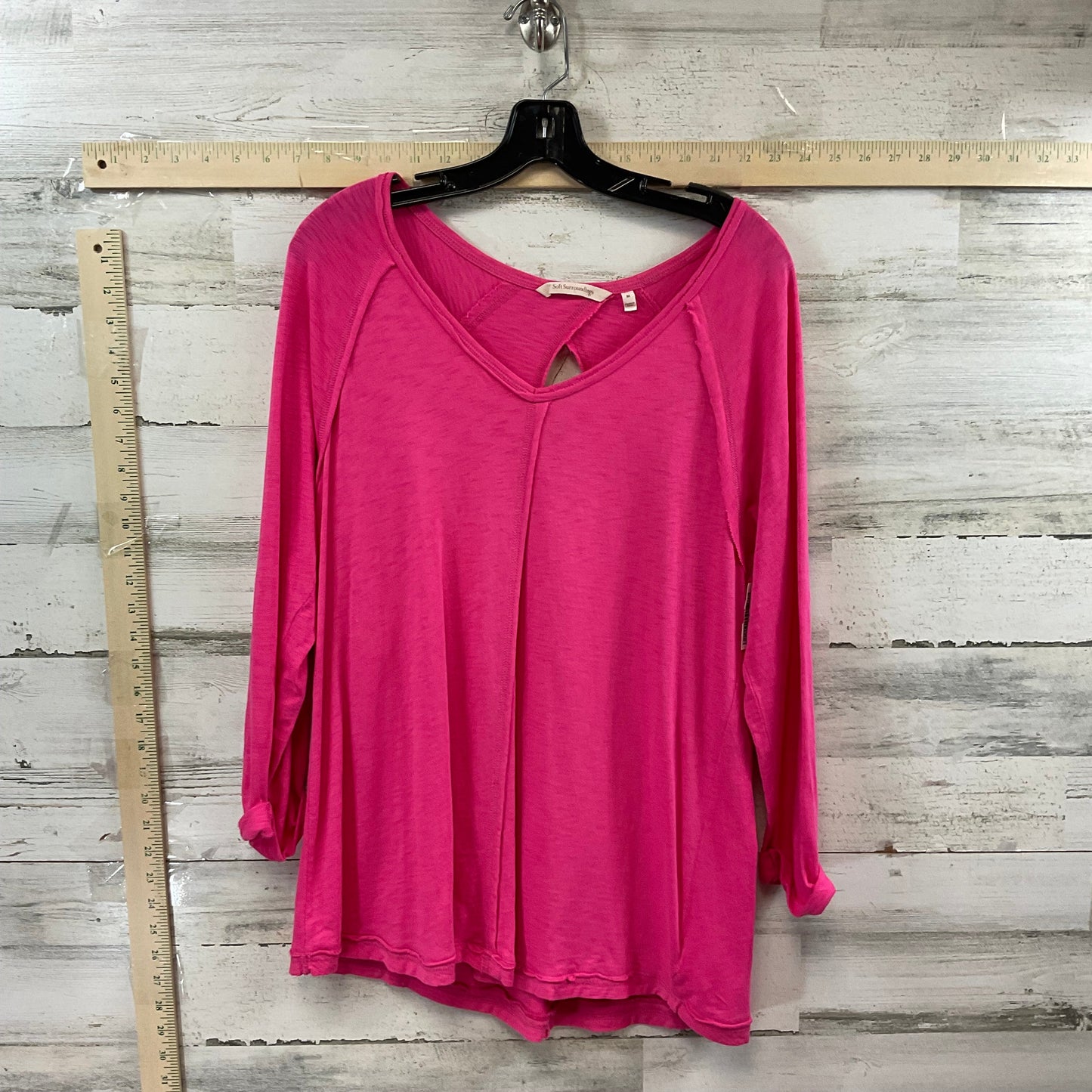 Pink Top 3/4 Sleeve Soft Surroundings, Size M