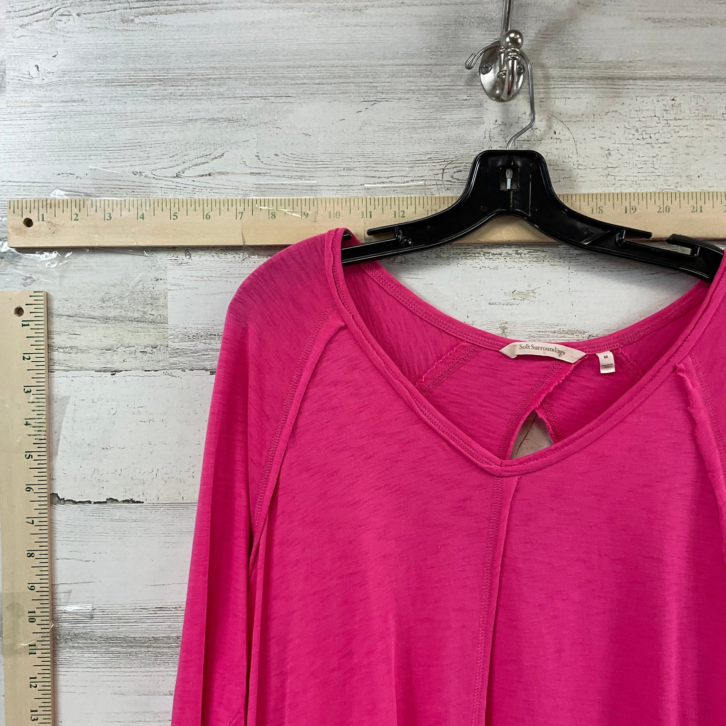 Pink Top 3/4 Sleeve Soft Surroundings, Size M