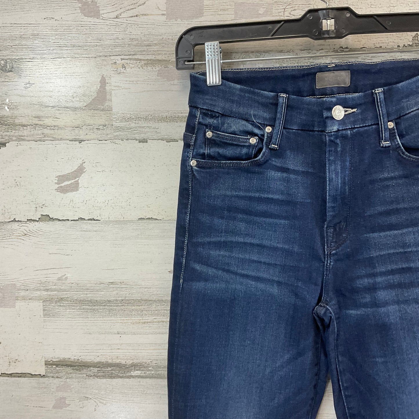 Jeans Straight By Mother In Blue Denim, Size: 0