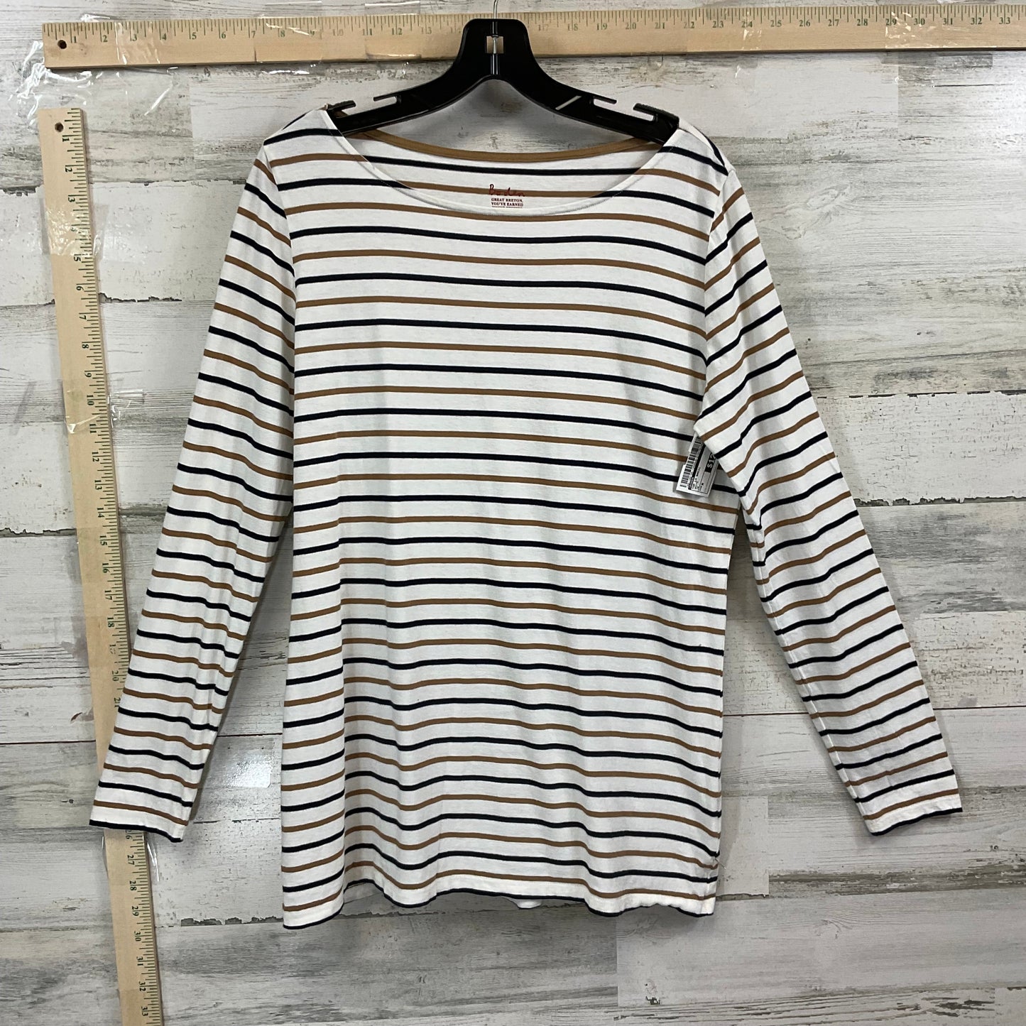 White Top Long Sleeve Basic Boden, Size M