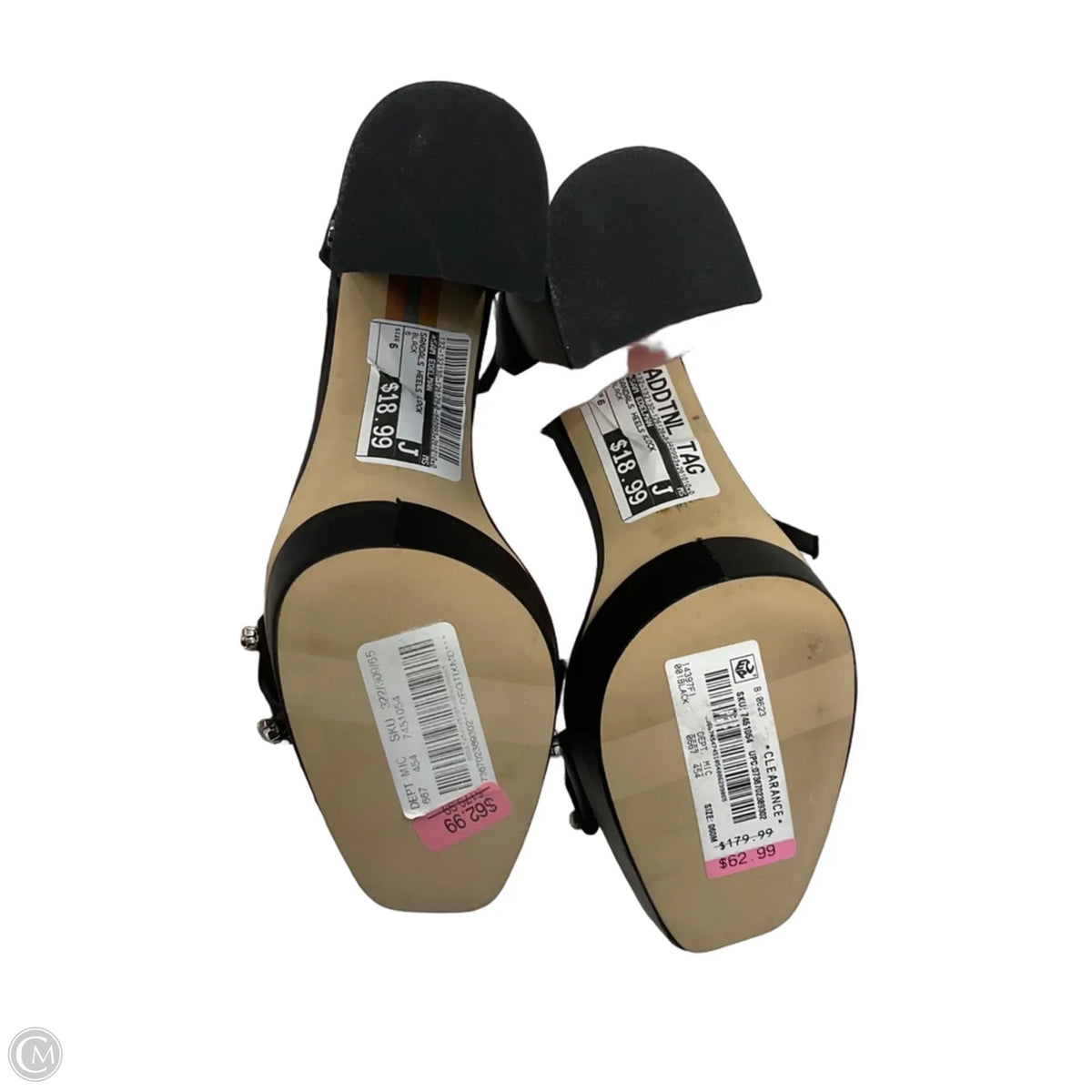 Sandals Heels Block By Sam Edelman In Black, Size: 6