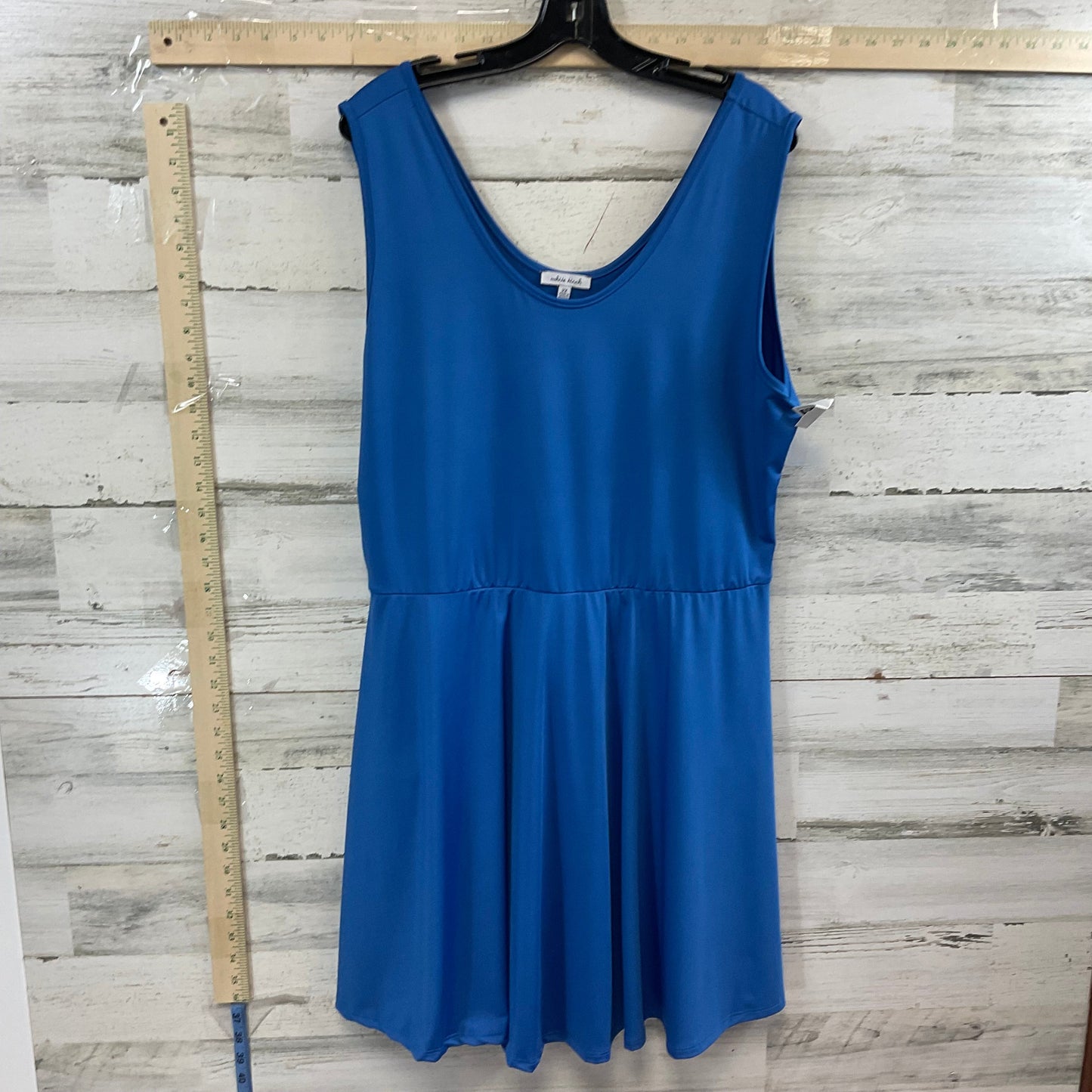Blue Dress Casual Short White Birch, Size 2x