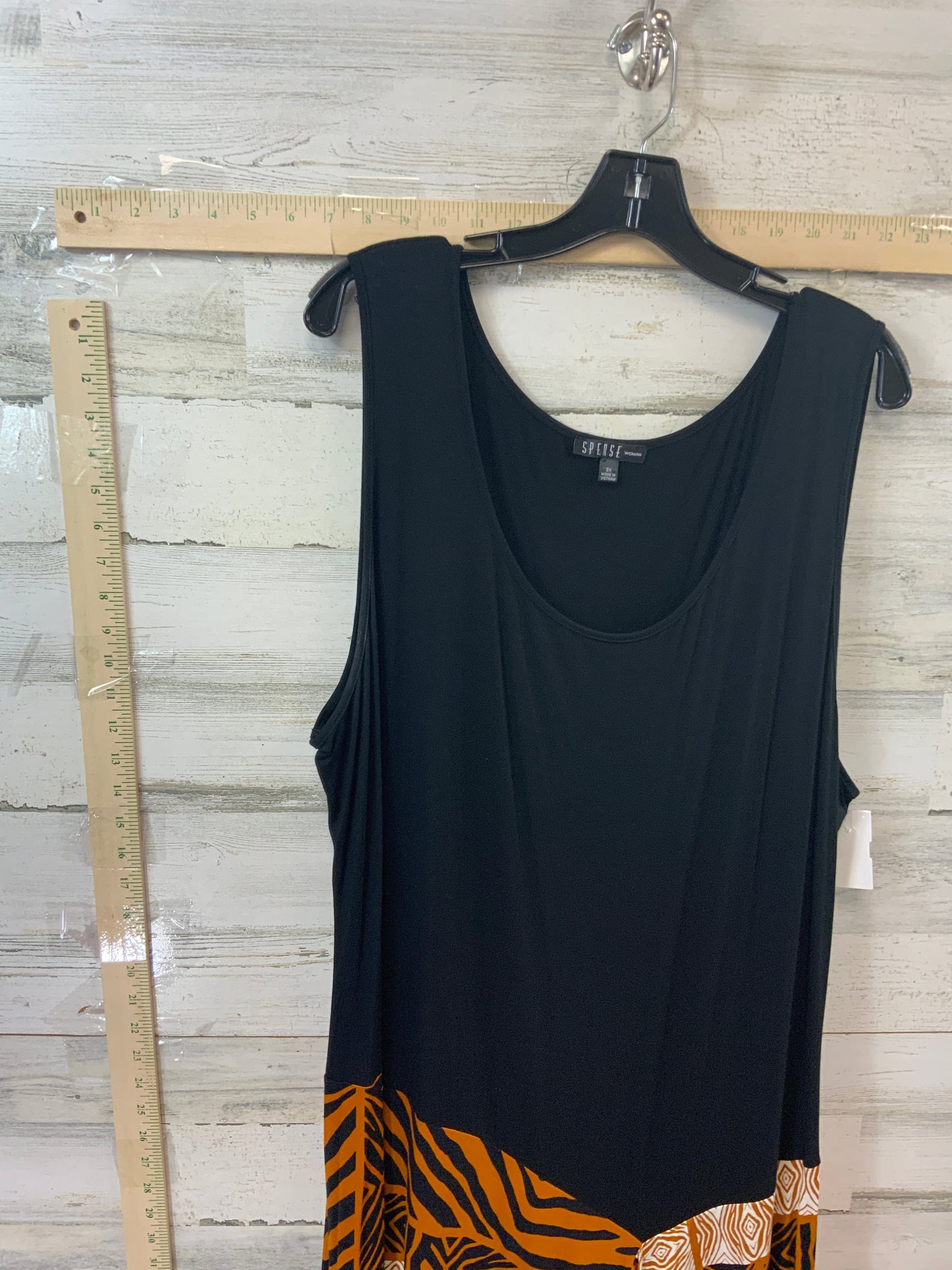 Black Dress Casual Midi Spense, Size 3x