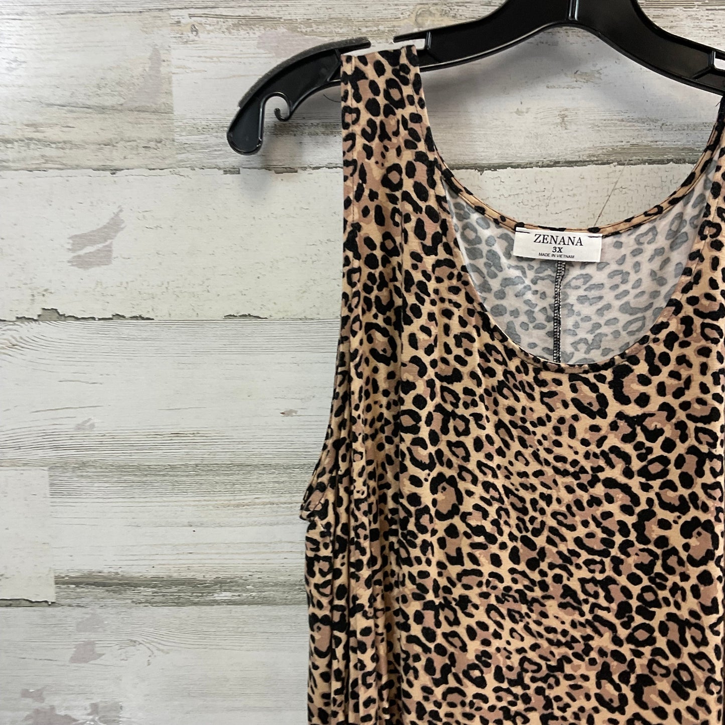 Top Sleeveless Basic By Zenana Outfitters In Animal Print, Size: 3x