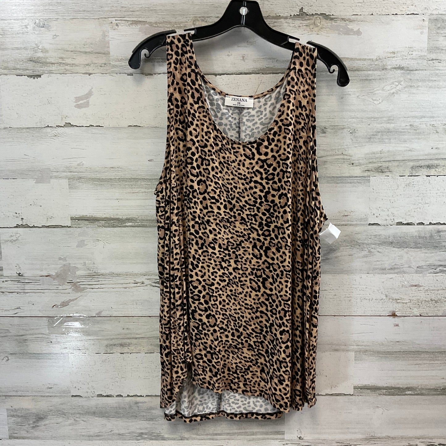 Top Sleeveless Basic By Zenana Outfitters In Animal Print, Size: 3x