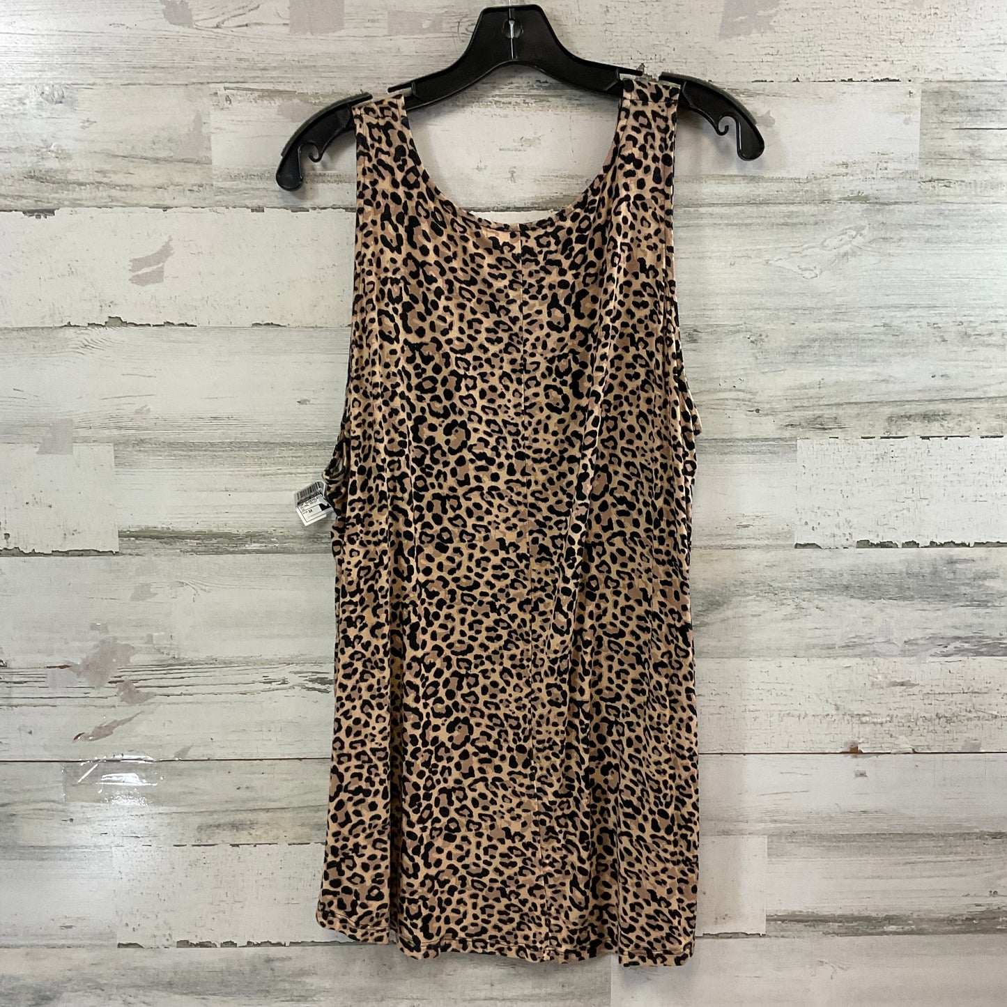 Top Sleeveless Basic By Zenana Outfitters In Animal Print, Size: 3x