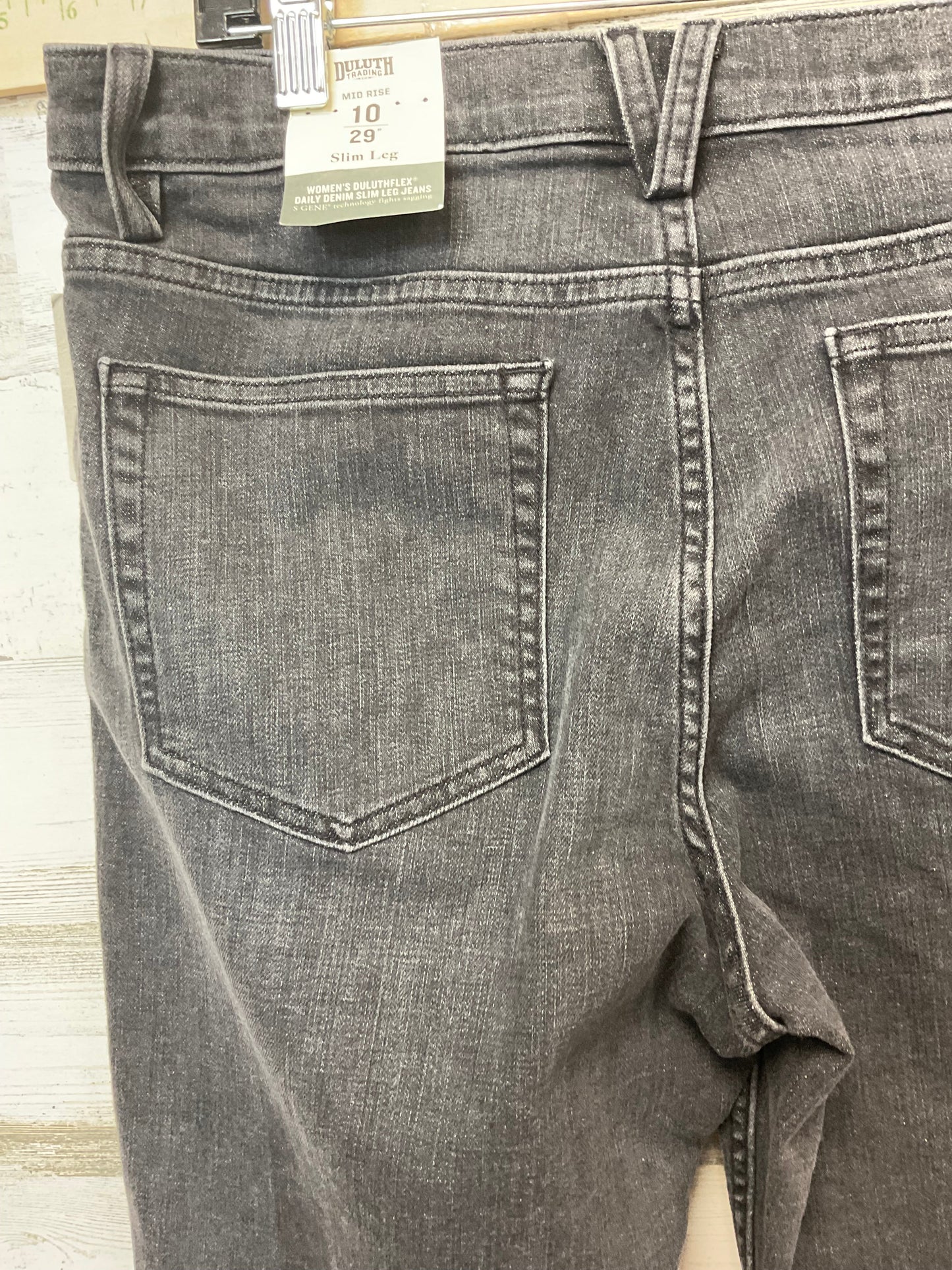 Jeans Straight By Duluth Trading In Black Denim, Size: 10