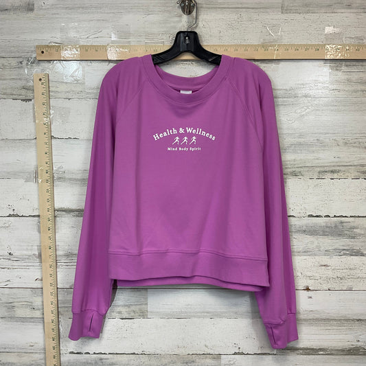 Athletic Top Long Sleeve Crewneck By All In Motion In Purple, Size: Xl