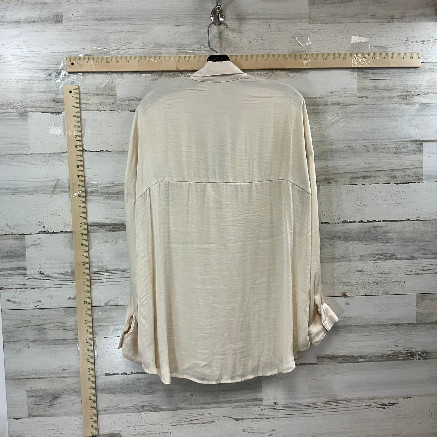 Cream Top Long Sleeve Free People, Size S