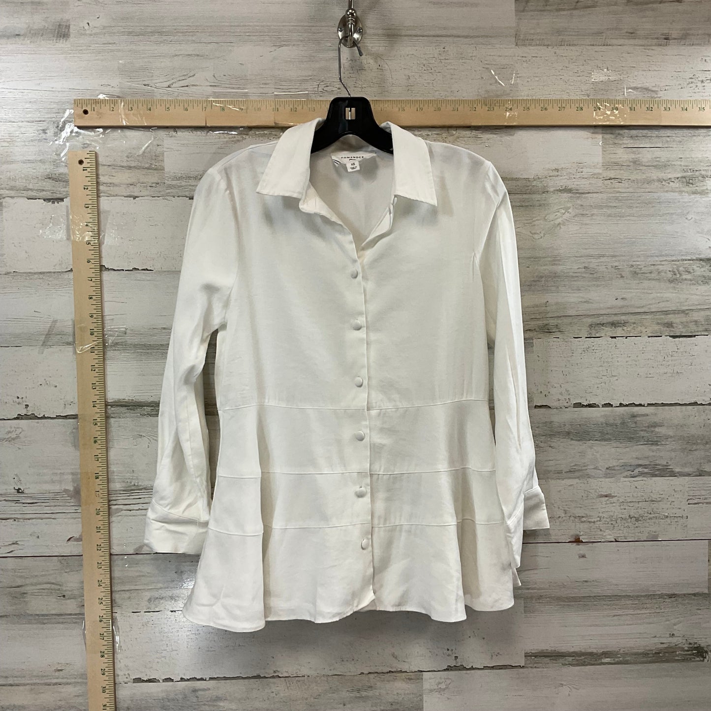 White Blouse Long Sleeve Tuckernuck, Size Xs