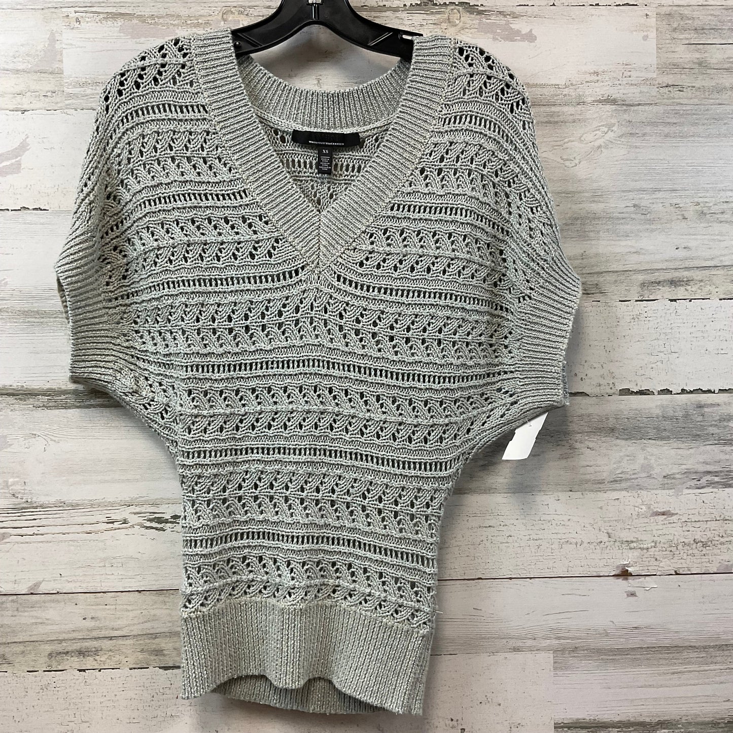 Sweater Short Sleeve By White House Black Market In Grey, Size: Xs