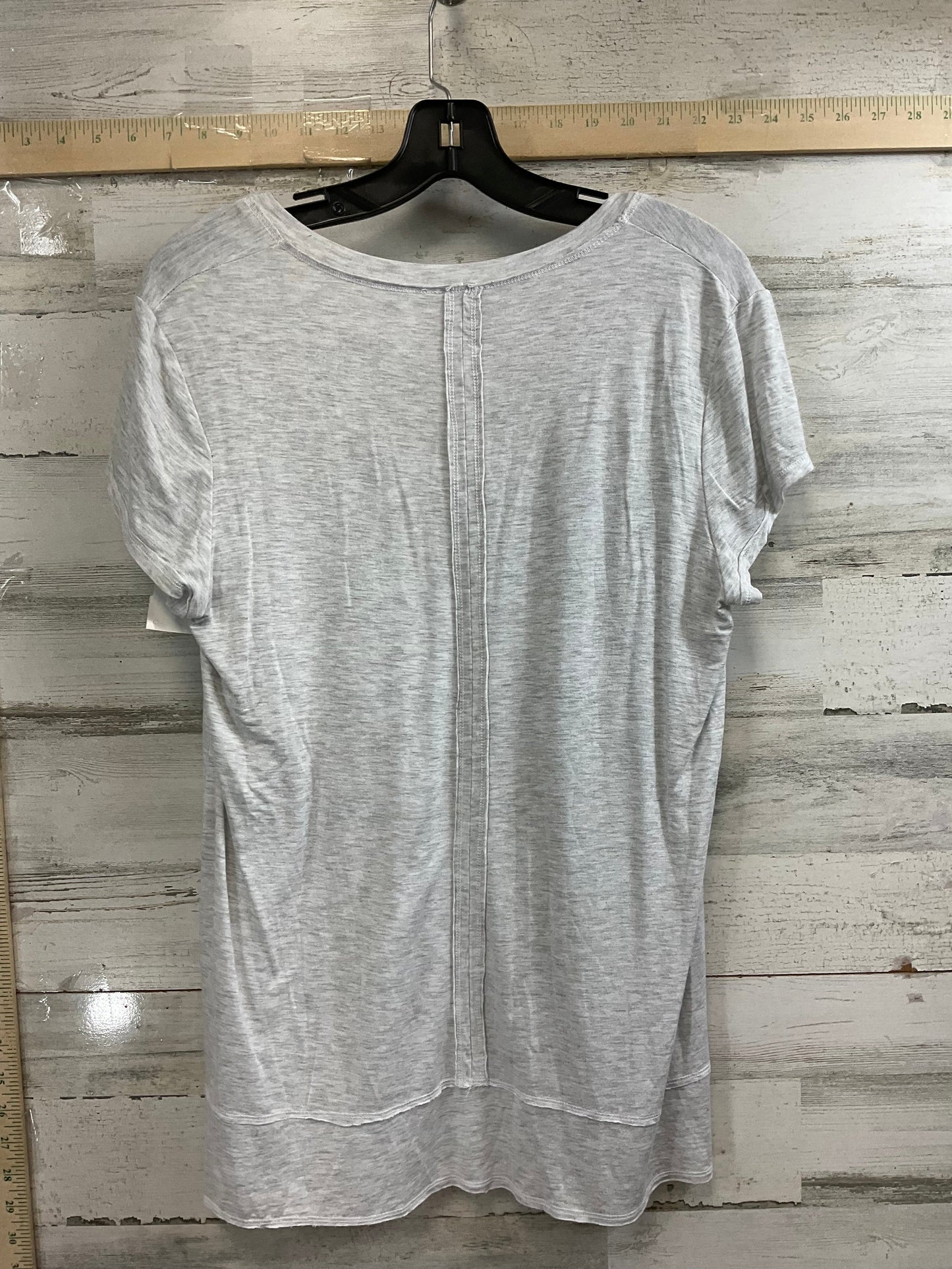 Grey Top Short Sleeve Basic Bordeaux, Size M