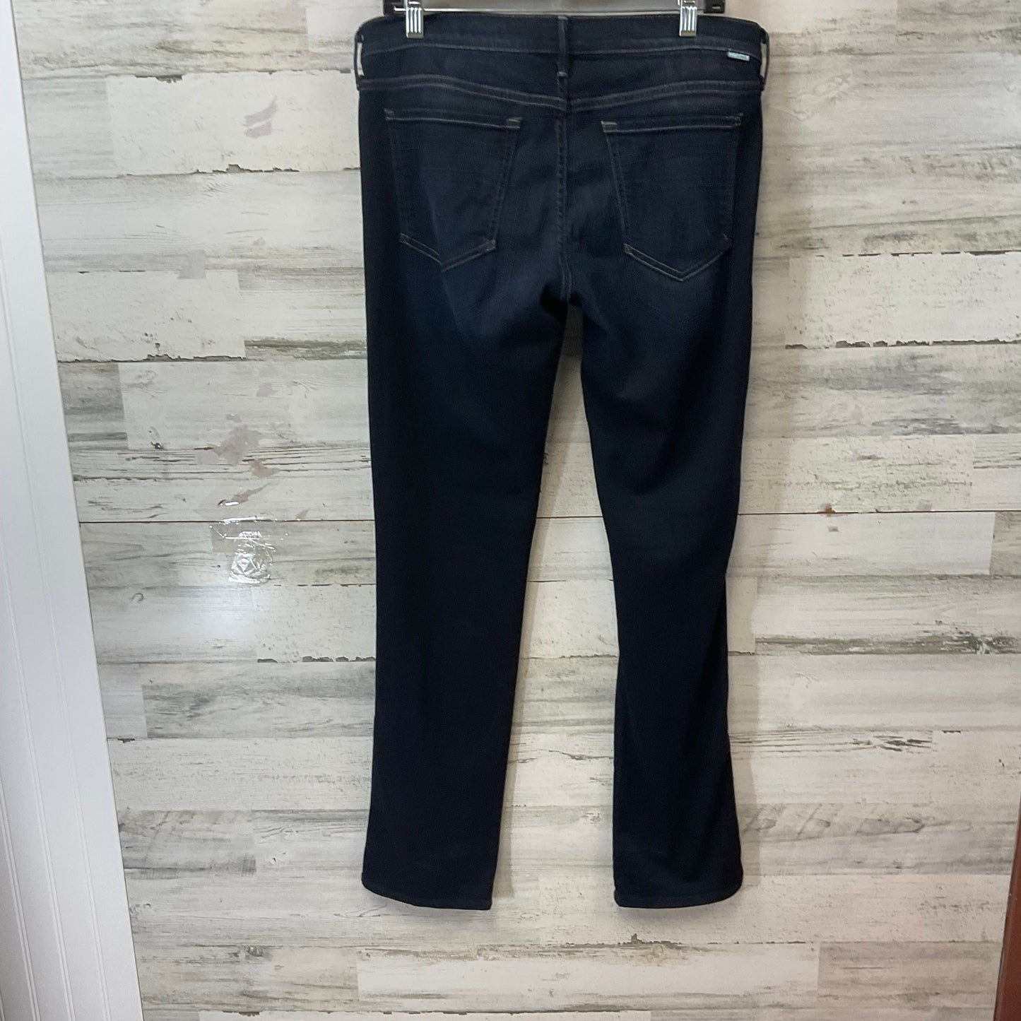 Jeans Straight By Mother Jeans In Blue Denim, Size: 14