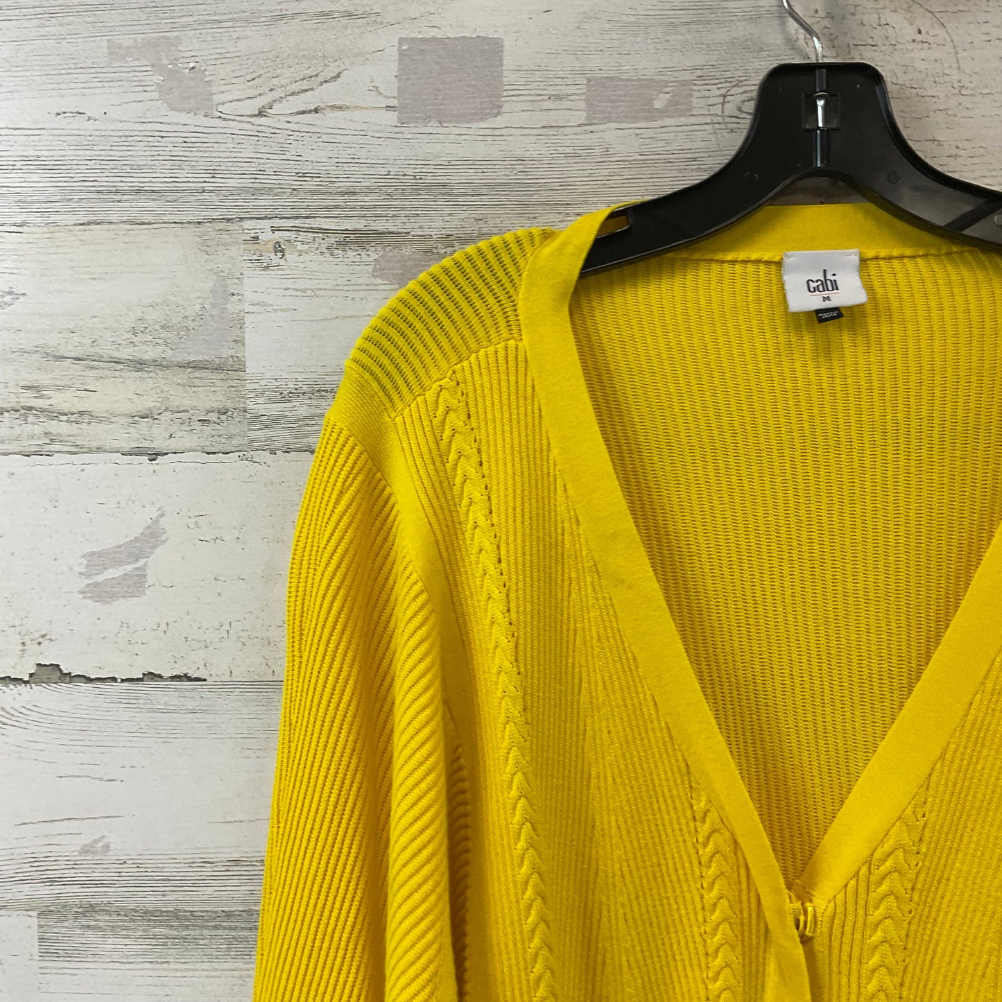 Sweater Cardigan By Cabi In Yellow, Size: M