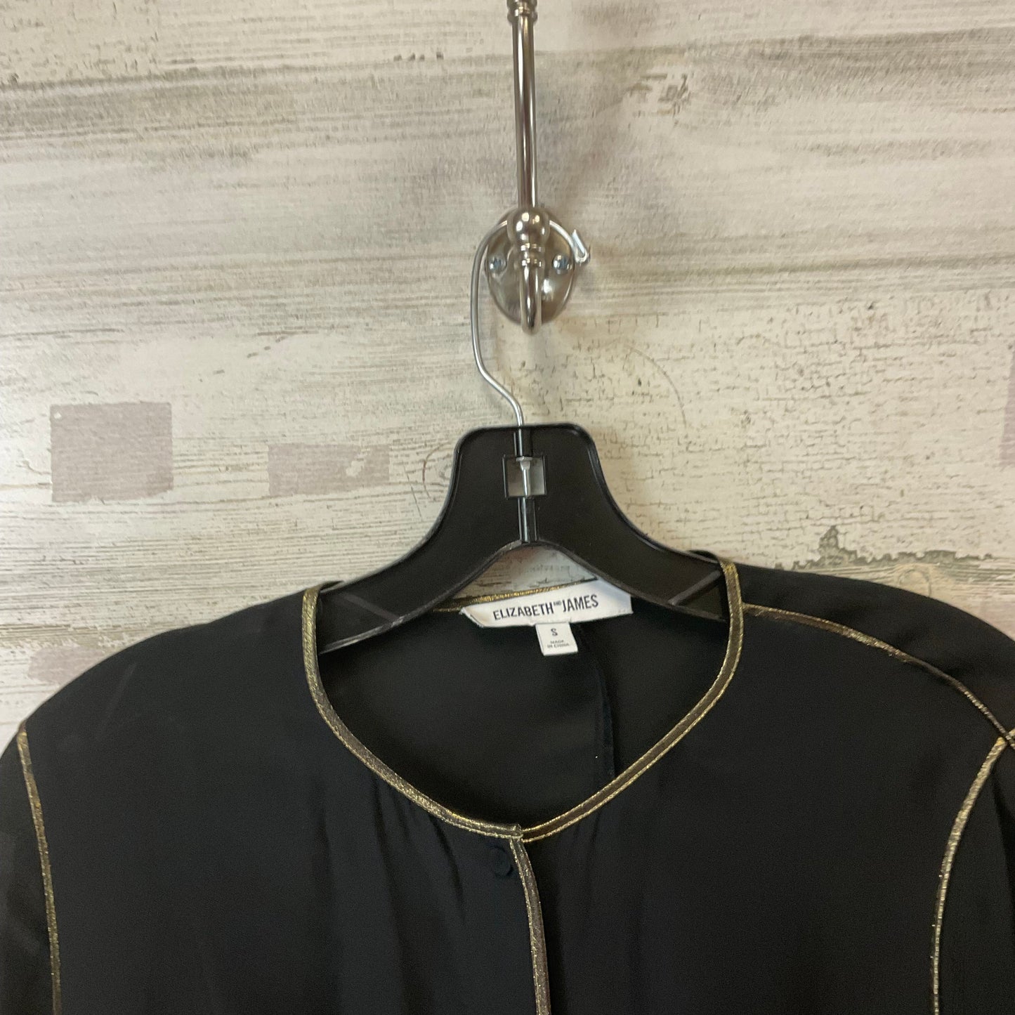 Blouse Long Sleeve By Elizabeth And James In Black, Size: S