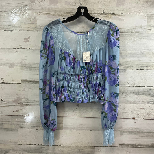 Top Long Sleeve By Free People In Blue, Size: M