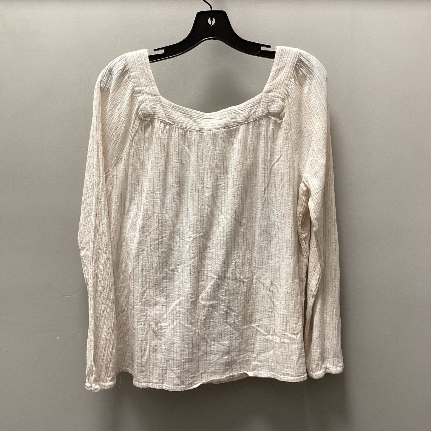 Top Long Sleeve By Lc Lauren Conrad In Cream, Size: Xl