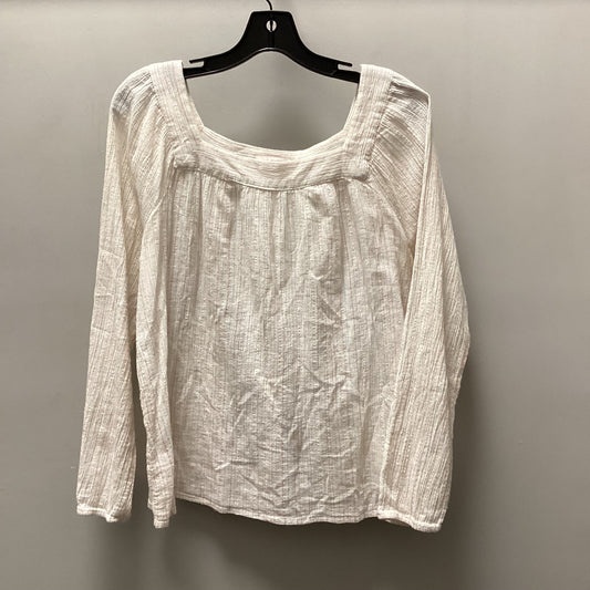 Top Long Sleeve By Lc Lauren Conrad In Cream, Size: Xl