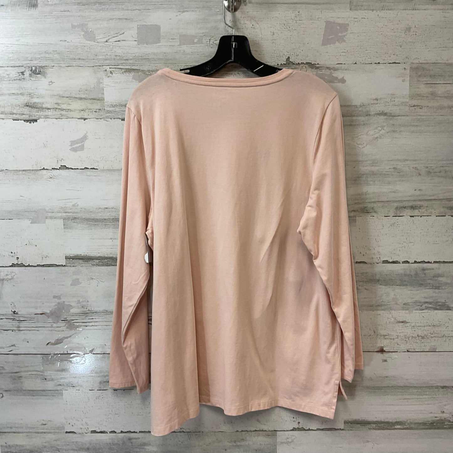 Top Long Sleeve By Talbots In Peach, Size: 2x