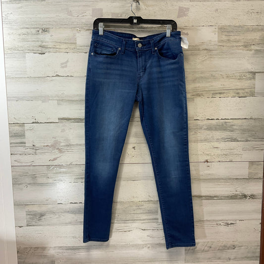 Jeans Skinny By Levis In Blue Denim, Size: 12