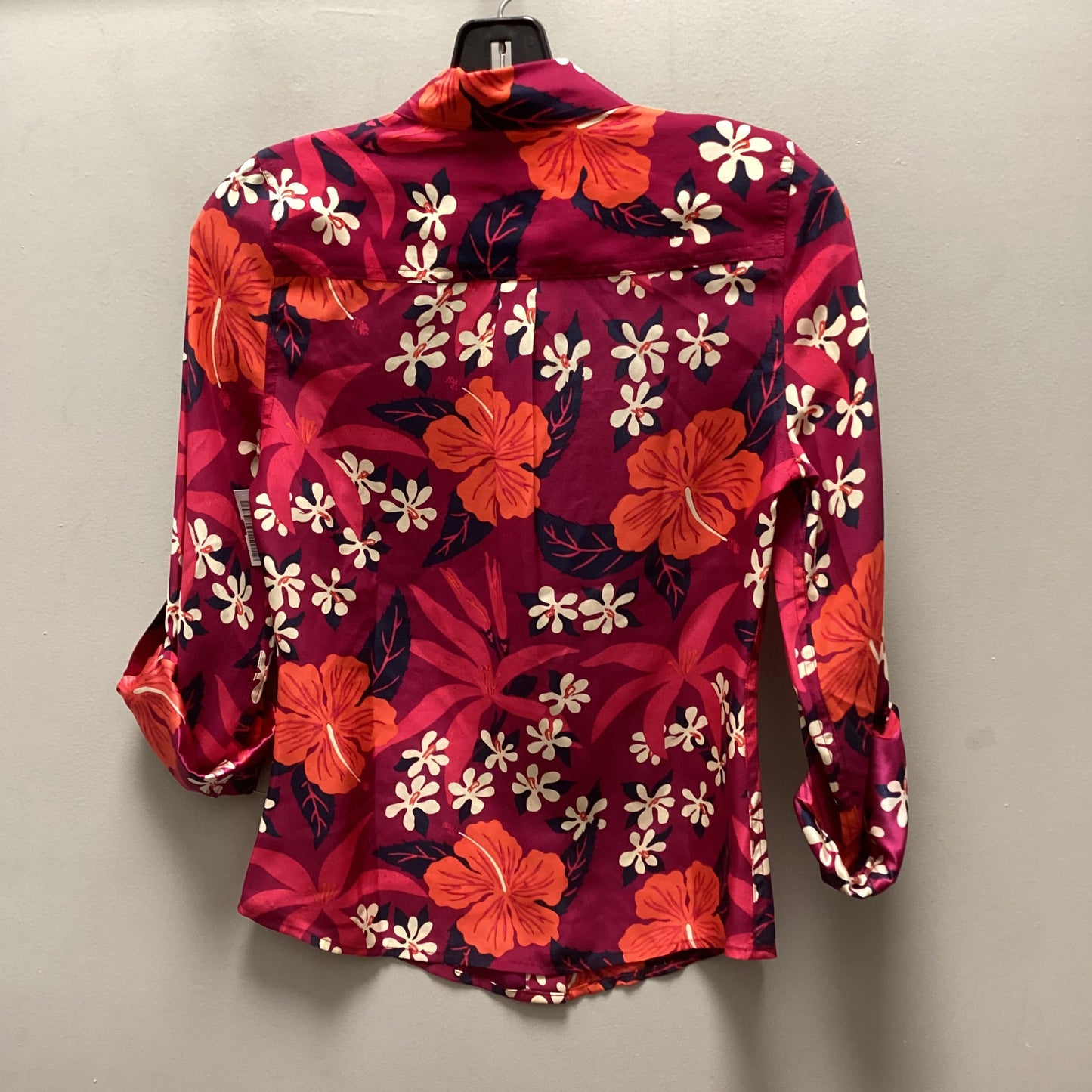 Blouse Long Sleeve By Lucky Brand In Purple & Red, Size: Xs