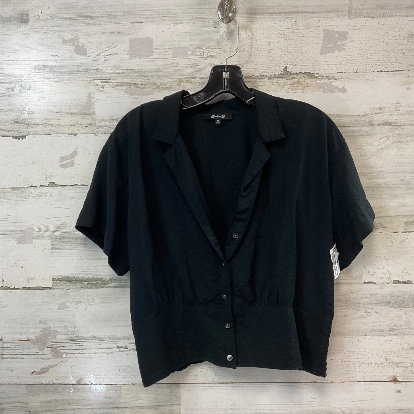 Blouse Short Sleeve By Madewell In Black, Size: Xl