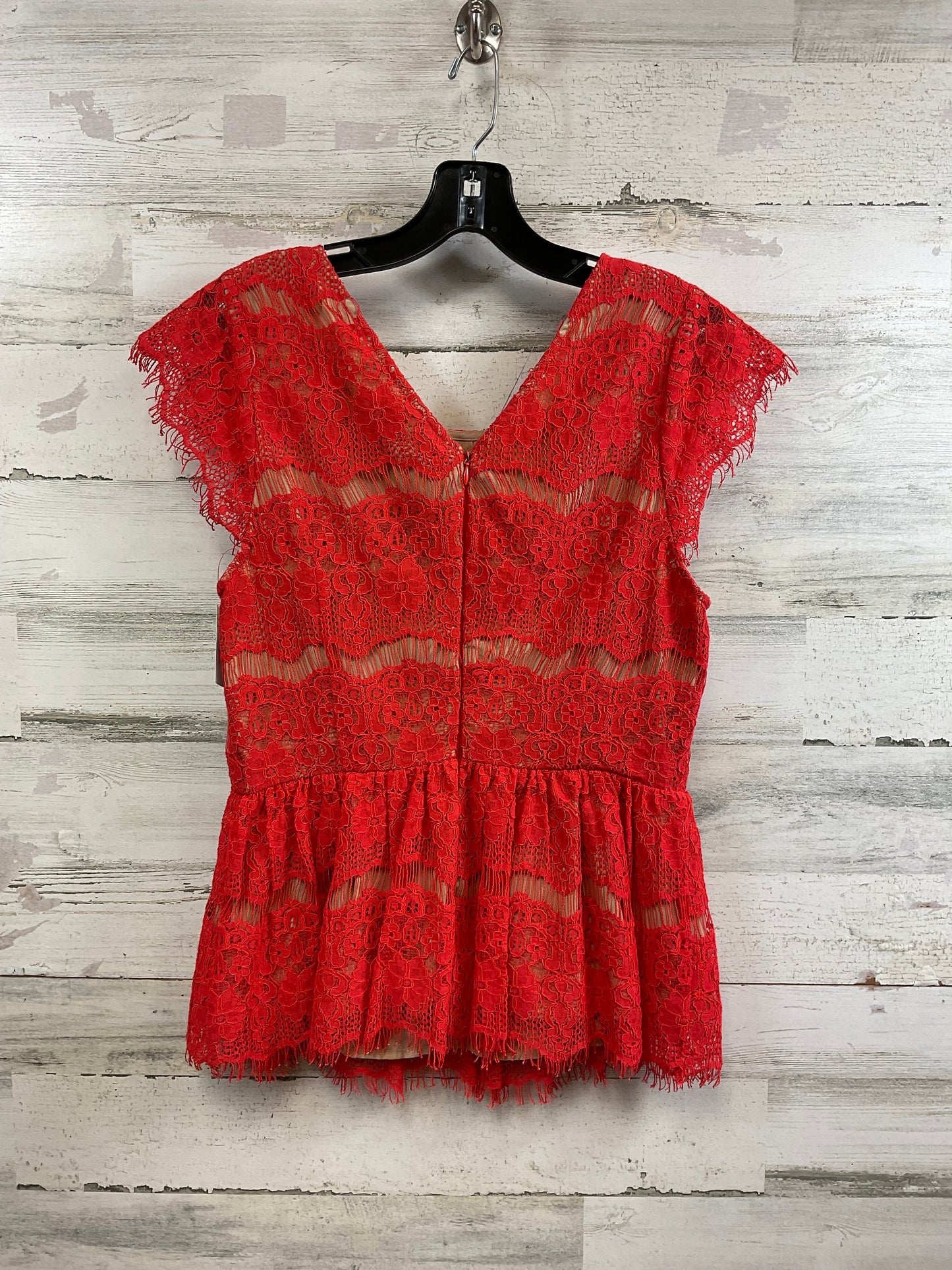 Top Short Sleeve By Maeve In Orange, Size: S