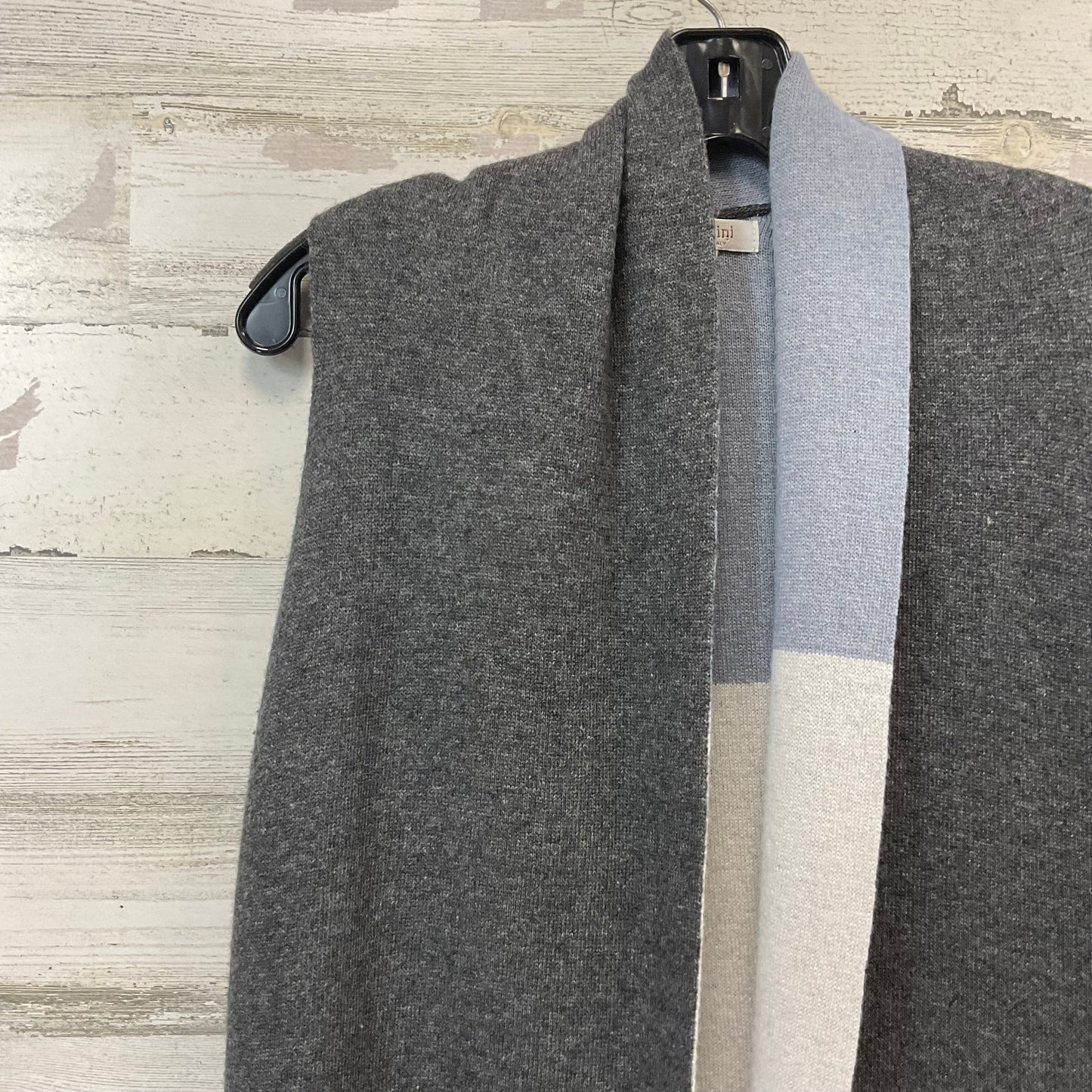 Sweater Cardigan By Bartolini In Blue & Grey, Size: Xs