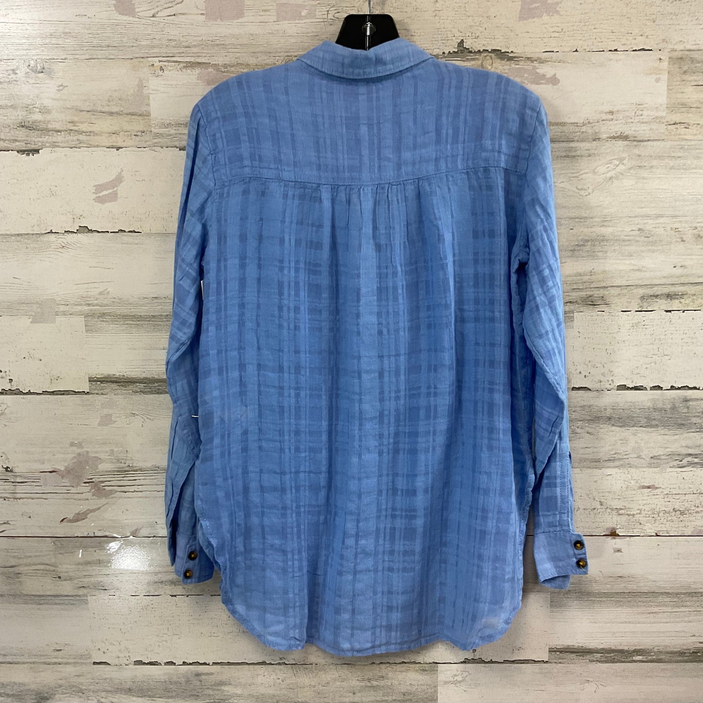 Blouse Long Sleeve By Pilcro In Blue, Size: Xs