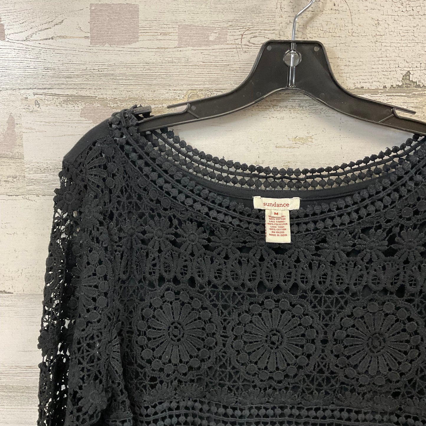 Top Long Sleeve By Sundance In Black, Size: M