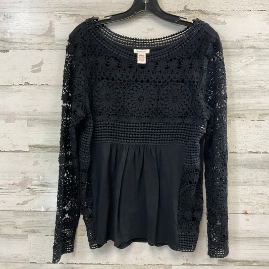 Top Long Sleeve By Sundance In Black, Size: M