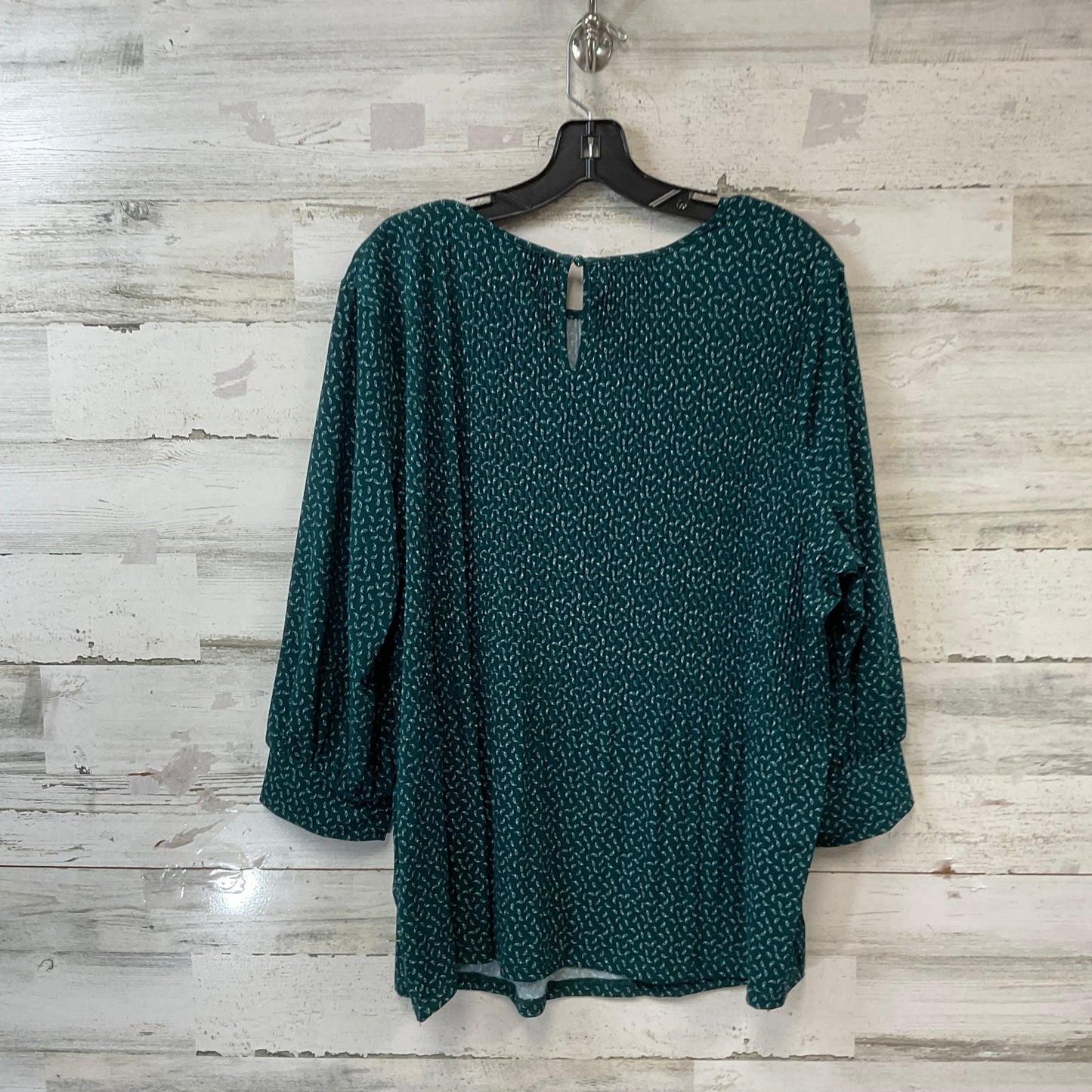 Top Long Sleeve By Adrianna Papell In Green, Size: 1x