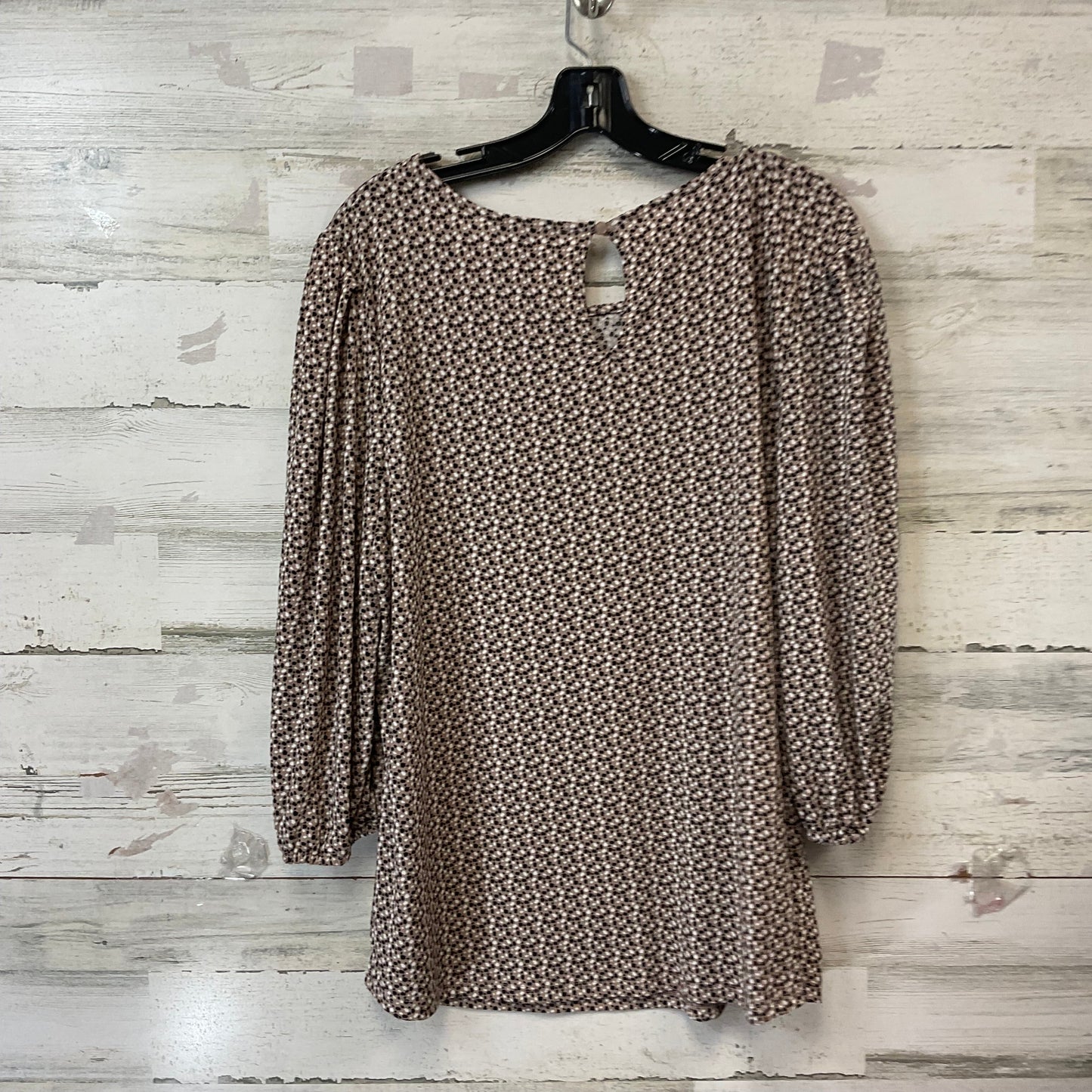 Top Long Sleeve By Adrianna Papell In Brown, Size: 1x