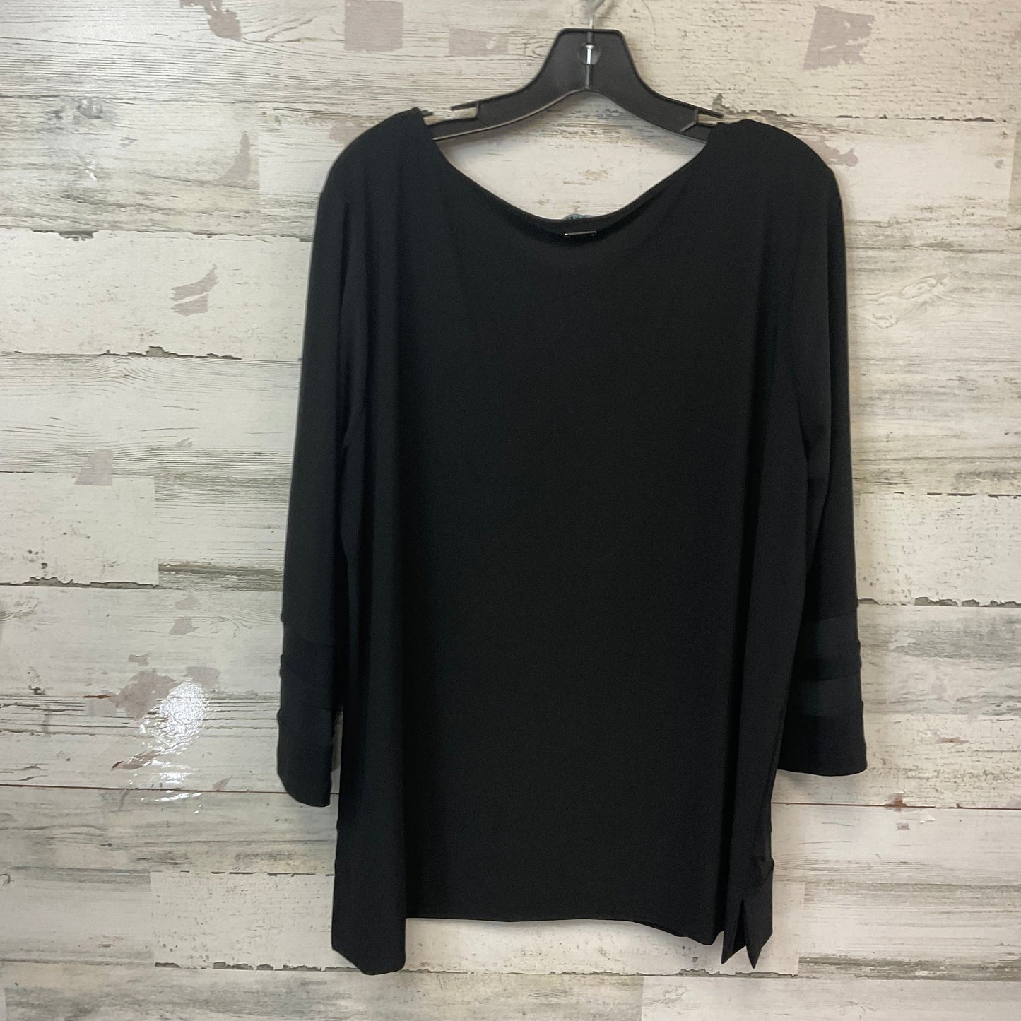 Top 3/4 Sleeve By Jones New York In Black, Size: 2x