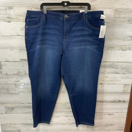 Jeans Straight By Christopher And Banks In Blue Denim, Size: 24w