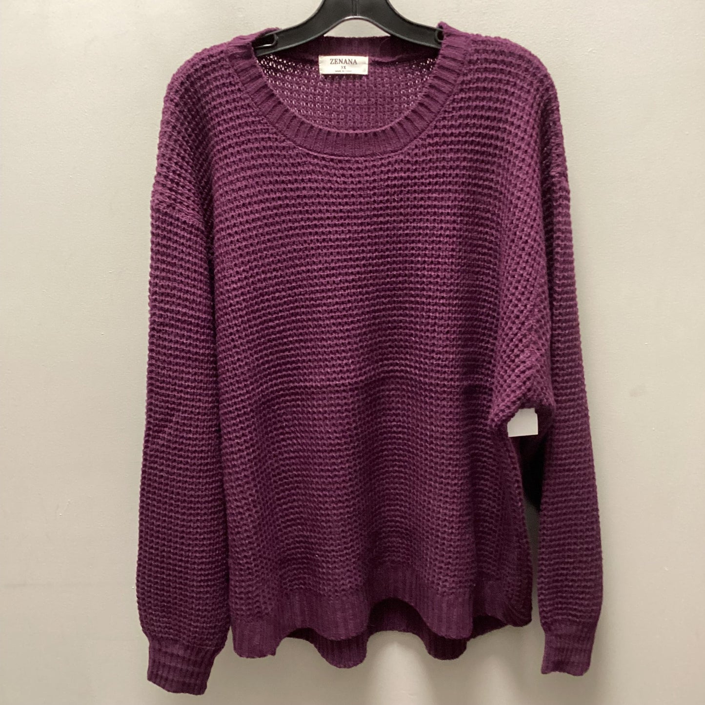 Sweater By Zenana Outfitters In Purple, Size: 3x