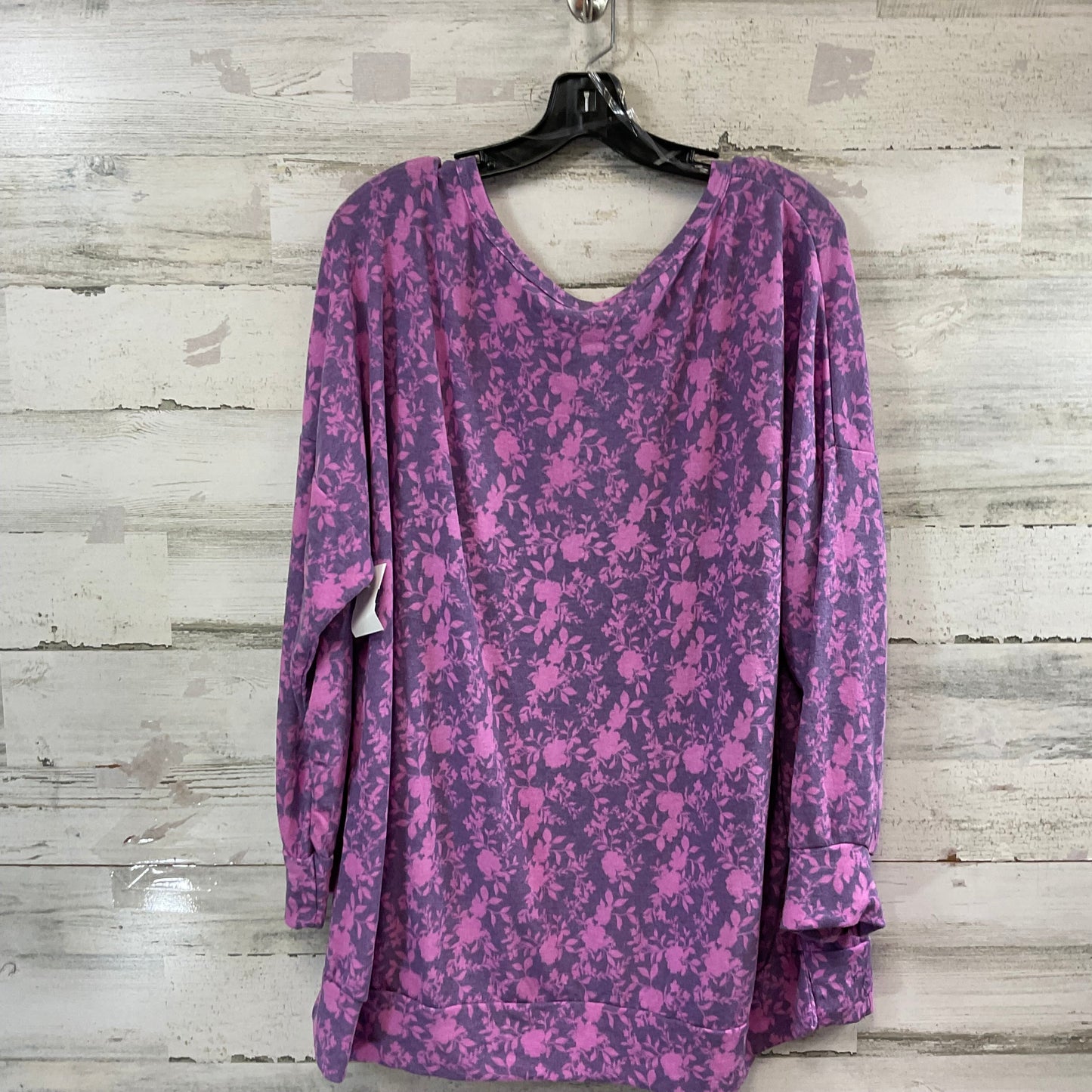 Top Long Sleeve By DEAR SCARLETT In Purple, Size: 2x